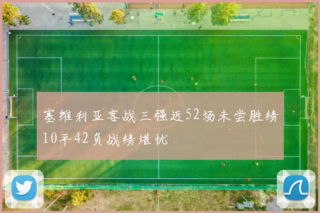 塞维利亚客战三强近52场未尝胜绩10平42负战绩堪忧